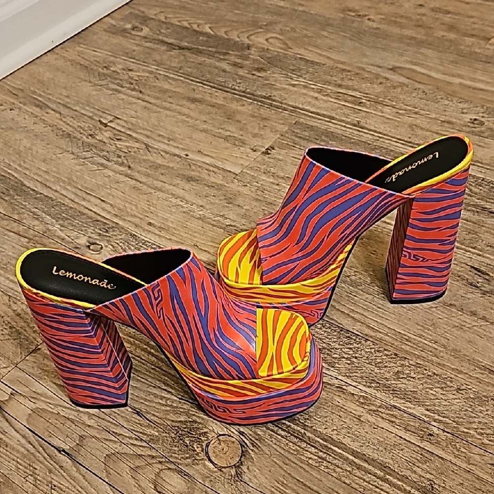 Chunky Heeled Mules
